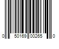 Barcode Image for UPC code 050169002650