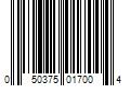 Barcode Image for UPC code 050375017004