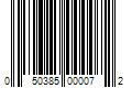 Barcode Image for UPC code 050385000072