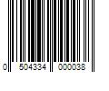 Barcode Image for UPC code 0504334000038