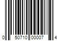 Barcode Image for UPC code 050710000074