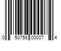 Barcode Image for UPC code 050758000074