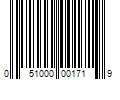 Barcode Image for UPC code 051000001719