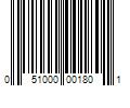 Barcode Image for UPC code 051000001801