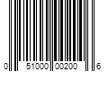 Barcode Image for UPC code 051000002006