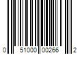 Barcode Image for UPC code 051000002662