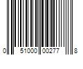 Barcode Image for UPC code 051000002778