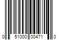 Barcode Image for UPC code 051000004710