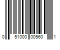 Barcode Image for UPC code 051000005601