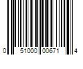 Barcode Image for UPC code 051000006714