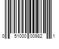 Barcode Image for UPC code 051000009821