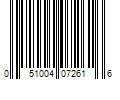 Barcode Image for UPC code 051004072616