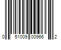 Barcode Image for UPC code 051009009662