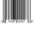 Barcode Image for UPC code 051067000076