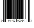 Barcode Image for UPC code 051100000643