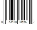 Barcode Image for UPC code 051100001367