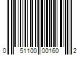 Barcode Image for UPC code 051100001602