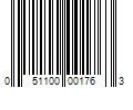 Barcode Image for UPC code 051100001763