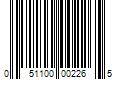 Barcode Image for UPC code 051100002265