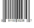 Barcode Image for UPC code 051100002357