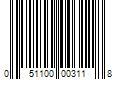 Barcode Image for UPC code 051100003118