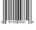 Barcode Image for UPC code 051100003316