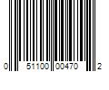 Barcode Image for UPC code 051100004702