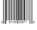 Barcode Image for UPC code 051100005778