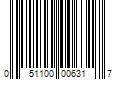 Barcode Image for UPC code 051100006317