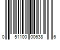 Barcode Image for UPC code 051100006386