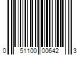 Barcode Image for UPC code 051100006423