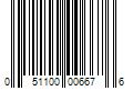 Barcode Image for UPC code 051100006676