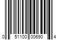 Barcode Image for UPC code 051100006904