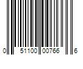 Barcode Image for UPC code 051100007666