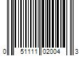 Barcode Image for UPC code 051111020043