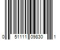 Barcode Image for UPC code 051111098301