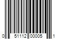 Barcode Image for UPC code 051112000051