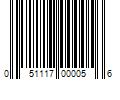 Barcode Image for UPC code 051117000056