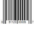 Barcode Image for UPC code 051123000057