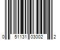 Barcode Image for UPC code 051131030022