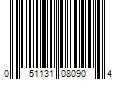 Barcode Image for UPC code 051131080904