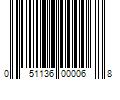 Barcode Image for UPC code 051136000068