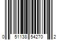 Barcode Image for UPC code 051138542702