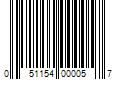 Barcode Image for UPC code 051154000057