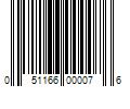 Barcode Image for UPC code 051166000076