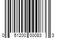 Barcode Image for UPC code 051200000833