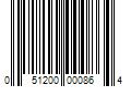 Barcode Image for UPC code 051200000864