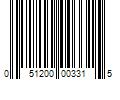 Barcode Image for UPC code 051200003315