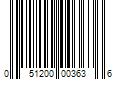 Barcode Image for UPC code 051200003636