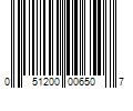 Barcode Image for UPC code 051200006507